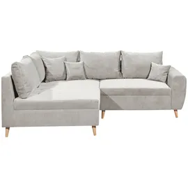 ed exciting design Ecksofa mit Hocker & 3 Zierkissen