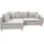 ed exciting design Ecksofa mit Hocker & 3 Zierkissen