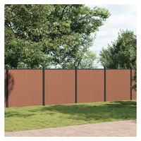 vidaXL WPC Zaunelement Set 1564 x 186 cm schwarz