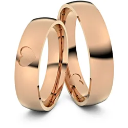 Trauringe Herz an Herz 333er Rotgold - 3801