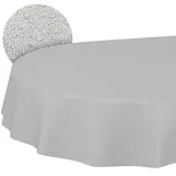 ANRO Tischdecke abwaschbar Oval 200 x 140 cm Grau