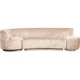 Woood Sofa Combi-Popular aus Chenille-Stoff, modernes Set mit Sessel Farbe Natur, 4–5 Sitzplätze