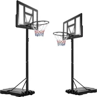LIFERUN Outdoor-Basketballkorb, Korbhöhe Verstellbar von 135 bis 305 cm,