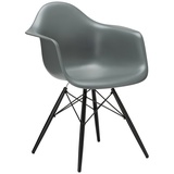 Vitra Stuhl Eames Plastic Armchair RE 83x63x59 cm granitgrau, Gestell: Ahorn schwarz, Designer Charles & Ray Eames