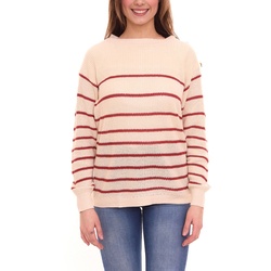 Tamaris Damen Strick-Pullover locker gewebter Rundhals-Sweater im Oversize-Stil 92878532 Beige - 32/34