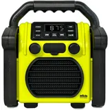 Silva Schneider BR 230 BT neon-gelb Baustellenradio FM USB, Bluetooth® Weckfunktion, Akku-Ladefunkt