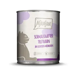 MJAMJAM Leckere Mahlzeit 800g Dose Katzennassfutter 6 x 800 Gramm schmackhafter Truthahn an leckeren Möhrchen