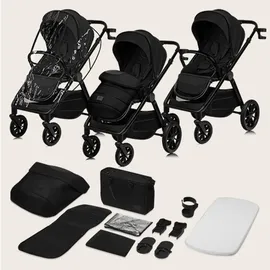 lionelo Layla 3-in-1 Kombikinderwagen Black Onyx