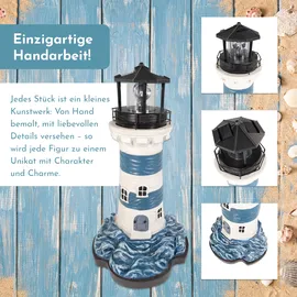 Lemodo Solarleuchte 43 cm hoch blau/weiß