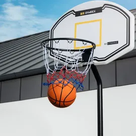 Gymrex Basketballkorb Schwarz 190 - 260 cm