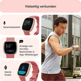 Fitbit Versa 4 aluminium kupferrosé/sandrosa