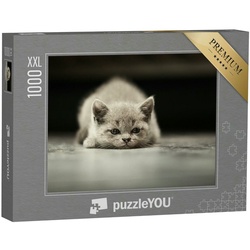 puzzleYOU Puzzle Puzzle 1000 Teile XXL „Eine kleine Katze“, 1000 Puzzleteile, puzzleYOU-Kollektionen Katzen-Puzzles