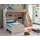 JVmoebel Kinderbett mit Nachttisch 3-tlg. 90 x 200 cm Buche massiv braun