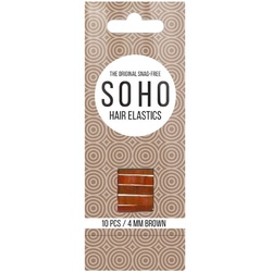 SOHO Snag-Free Haargummis 10 ct Braun 