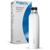 Brita Edelstahlflasche weiß für sodaTRIO Wassersprudler (0,65l) –