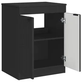 vidaXL Badezimmerschrank Schwarz 54 x 41 x 70 cm