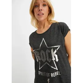 bonprix Longshirt Schwarz M