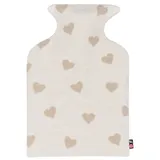 David Fussenegger Wärmflasche Juwel 'Herzen' 0,8 L 18 x 28 cm Rohweiß