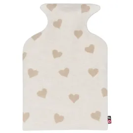 David Fussenegger Wärmflasche Juwel 'Herzen' 0,8 L 18 x 28 cm Rohweiß