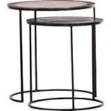 GUTMANN FACTORY Satztisch GUTMANN FACTORY "Mix&Match", gelb (bronze, und messingfarben), Tische, (2er-Set)