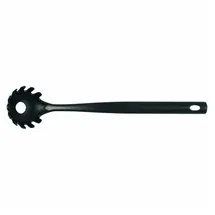 Brabantia Küchenhelfer Basic, Spaghettilöffel, Pastalöffel, Kelle in Schwarz, 365126