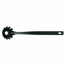 Brabantia Küchenhelfer Basic, Spaghettilöffel, Pastalöffel, Kelle in Schwarz, 365126