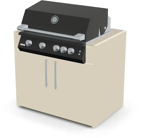 Brabura Fusion 400 RM Modul | Neustes Edelstahlmodell - Pietra Di Osso / Perle Blanche / Silberner Griff