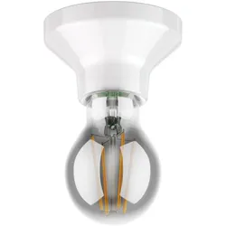 ledscom.de Deckenleuchte Elektra Porzellan weiß + LED Lampe 370lm, extra-warmweiß
