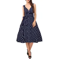 Damen Kleid 40er 50er Jahre Swing Vintage Rockabilly Damen Retro Prom Party Plus Size Kleider - 54