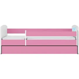 raumhirsch furniture Kinderbett mit Blumenmotiv 80 x 180 cm Holzwerkstoff rosa