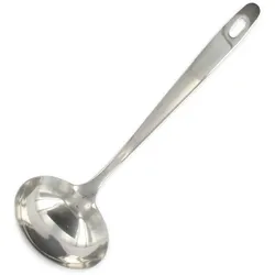 Fackelmann 40692 Edelstahl-Kochkelle 28 cm, Schöpfkelle, Kochkelle, Edelstahl-Kochkelle, Küchenutensil, Edelstahl, Silber, 28 cm