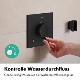 Hansgrohe Ecostat Comfort E Duschthermostat Unterputz für 2 Verbraucher Mattschwarz 33711670