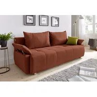 Collection AB Schlafsofa Kunstleder 2-Sitzer Orange