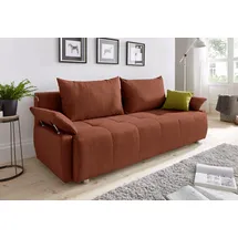 Collection AB Schlafsofa Kunstleder 2-Sitzer Orange