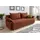 Collection AB Schlafsofa Kunstleder 2-Sitzer Orange
