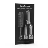 SimCoker Edelstahltüllen für Sahnespender,3er Set Spritztüllen zum Sprühen von Sahne, Cremes, Desserts, Espumas, Soßen, Suppen uvm,rostfreie & spülmaschinenfeste Tüllen