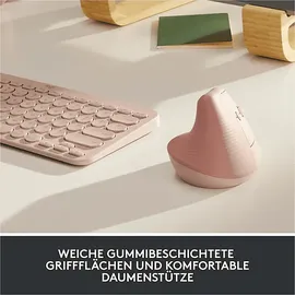 Logitech Lift Vertical Ergonomic rosa