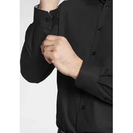 Bruno Banani BRUNO BANANI, Herren, Gr. 45/46, N-Gr, schwarz, Popeline, Obermaterial: 100% Baumwolle, Basic, 2-Knopf-Manschette verstellbar, Hemden