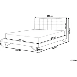 Beliani Lannion 180 x 200 cm Dunkelgrau