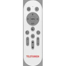 Telefunken - Fernbedienung RGB/CCT, inkl. Halter, inkl. Batterien, geeignet für Direkt Smart Telefunken WiFi-RGB-Artikel, Weiß, 155x45x21mm (LxBxH)