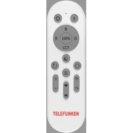 Telefunken - Fernbedienung RGB/CCT, inkl. Halter, inkl. Batterien, geeignet für Direkt Smart Telefunken WiFi-RGB-Artikel, Weiß, 155x45x21mm (LxBxH)