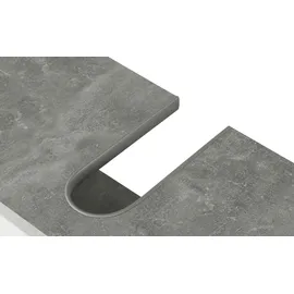 Livetastic Pool 80 x 57 x 30 cm weiß hochglanz/grau