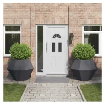 vidaXL Pflanzkübel 2 pcs Anthrazit 100 x 100 x 80 cm Stahl