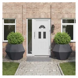 vidaXL Pflanzkübel 2 pcs Anthrazit 100 x 100 x 80 cm Stahl