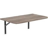 AKKE Klapptisch Wandklapptisch Esstisch - Klappbar Faltbar Platzsparend - Abgerundete Ecken - 100cm x 60cm - Trüffel