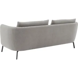 Schöner Wohnen 3-Sitzer "Pearl - 5 Jahre Hersteller-Garantie, auch in Bouclé", silber, B:210cm H:71cm T:91cm, 96% Polyester, 4% Polyacryl, SCHÖNER WOHNEN-KOLLEKTION, Sofas, Maße (B/H/T): 210/71/91 cm, Füße Metall