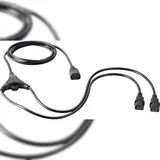 Sygonix SY-5042698 Kaltgeräte Y-Kabel Schwarz 2.35 m