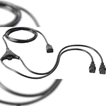 Sygonix SY-5042698 Kaltgeräte Y-Kabel Schwarz 2.35 m