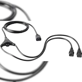 Sygonix SY-5042698 Kaltgeräte Y-Kabel Schwarz 2.35 m