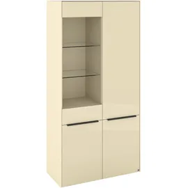 Set One by Musterring Standvitrine Reno 92 x 42 x 185 cm Beige